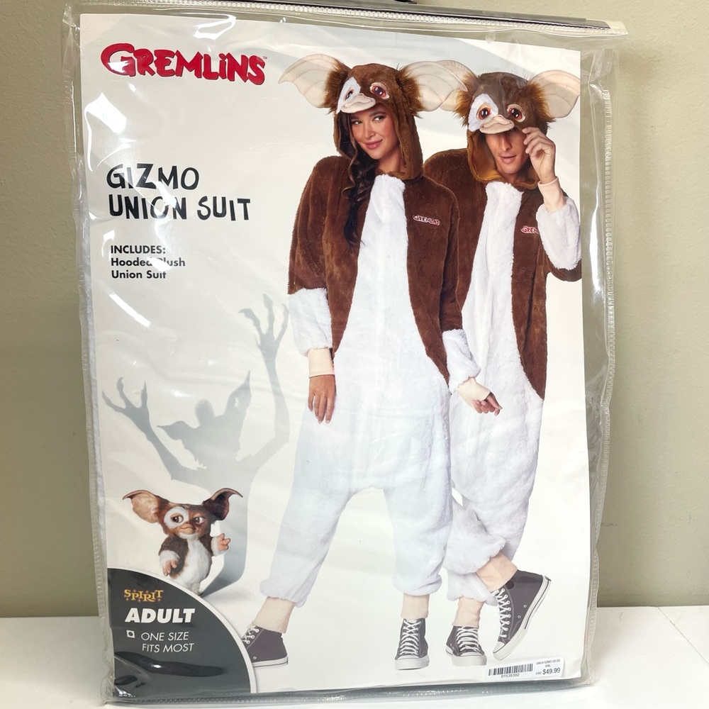 Spirit Halloween Grimlins Gizmo Adult Unisex Union Suit Halloween Costume